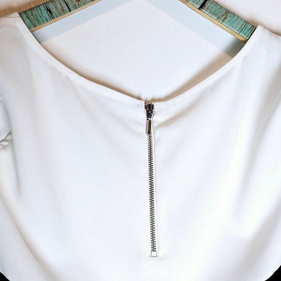 Chicos Women's Blocked Bold Stripe Cold-Shoulder 3/4 Long Sleeve Top, Sz 3 (XL) - Picture 6 of 8